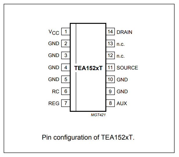 پایه های آی سی TEA1521T